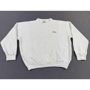 Rare Vintage 80s Puma Action White Crewneck Sweater Made In West Germany Sports